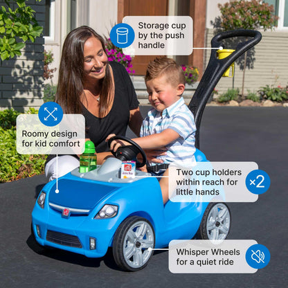 Kids Push Ride-On Car | Safety Seat Belt, Horn & Foldable Handle Stroller Alternative