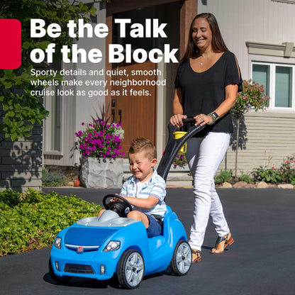 Kids Push Ride-On Car | Safety Seat Belt, Horn & Foldable Handle Stroller Alternative