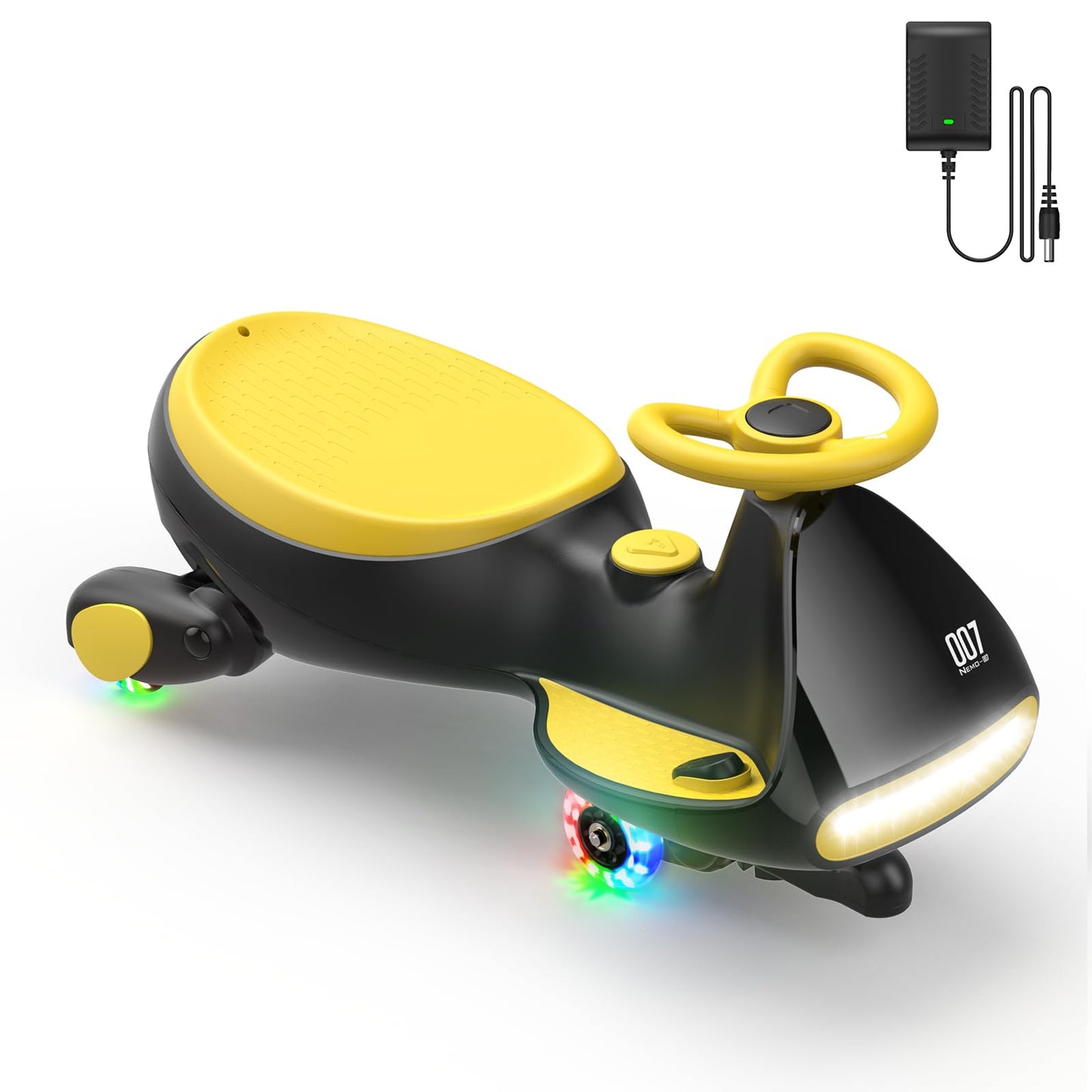 N7 Pro Electric Wiggle Car | CyberWiggle 2-in-1, 4 Mph, Bluetooth & Flashing Wheels