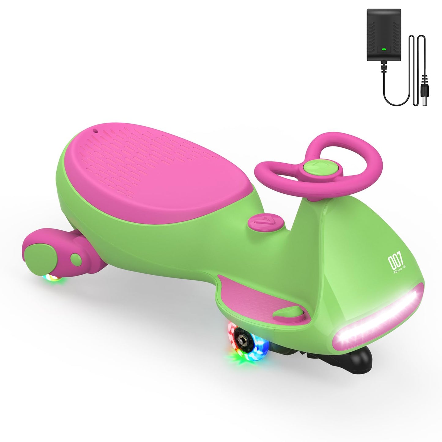 N7 Pro Electric Wiggle Car | CyberWiggle 2-in-1, 4 Mph, Bluetooth & Flashing Wheels